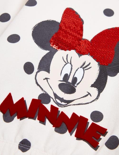 Krem Minnie Mouse™ Kapüşonlu Sweatshirt (2-7 Yaş)