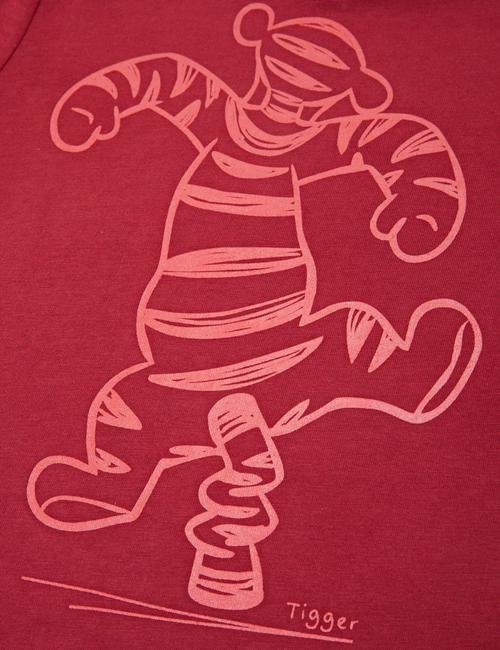 Kırmızı Saf Pamuklu Winnie the Pooh™ T-Shirt