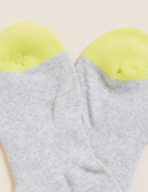 Gri 5'li Renk Bloklu Çorap Seti
