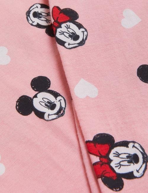 Pembe Saf Pamuklu Minnie Mouse™ Pijama Takımı (2-7 Yaş)