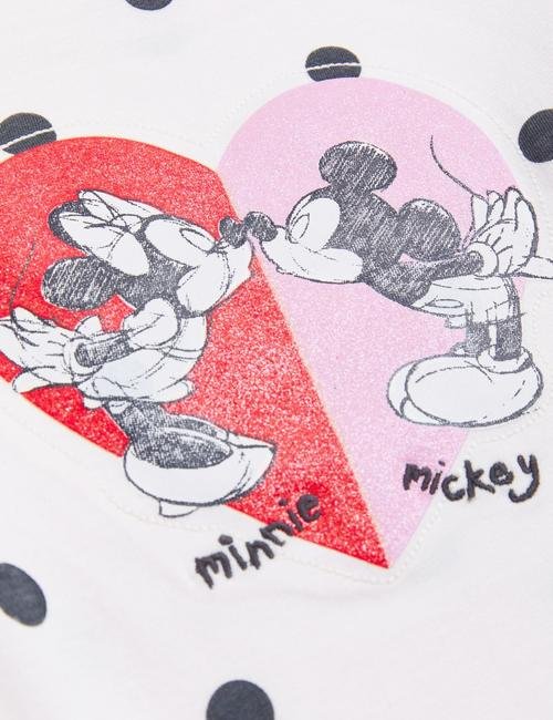 Krem Saf Pamuklu Minnie Mouse™ Pijama Takımı (2-7 Yaş)