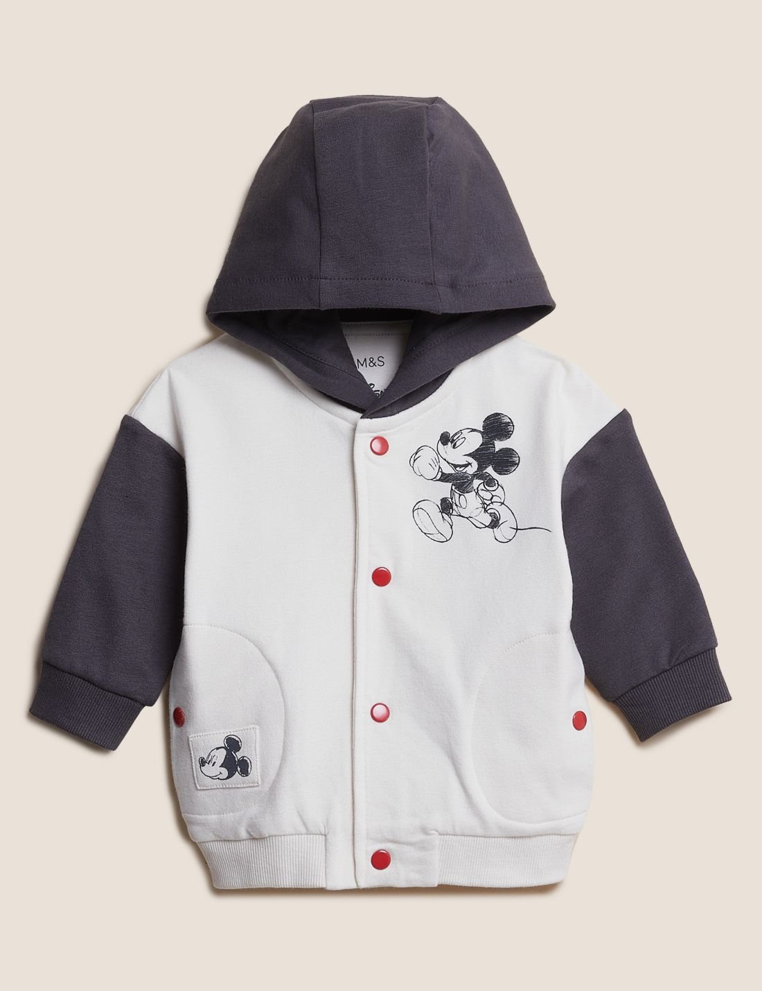 Mickey Mouse™ Kapüşonlu Bomber Ceket (0-3 Yaş)