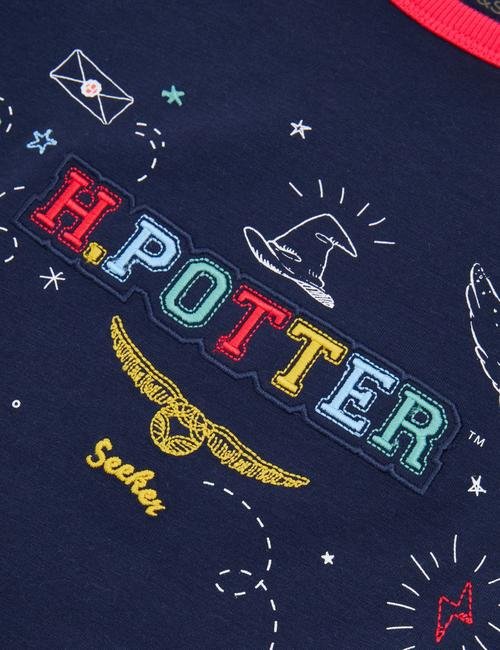 Lacivert Saf Pamuklu Harry Potter™ T-Shirt (2-16 Yaş)