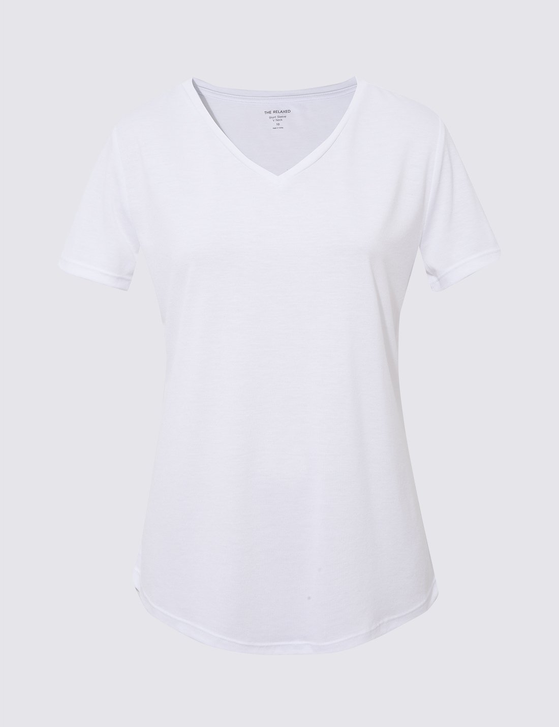 Relaxed Fit V Yaka T-Shirt