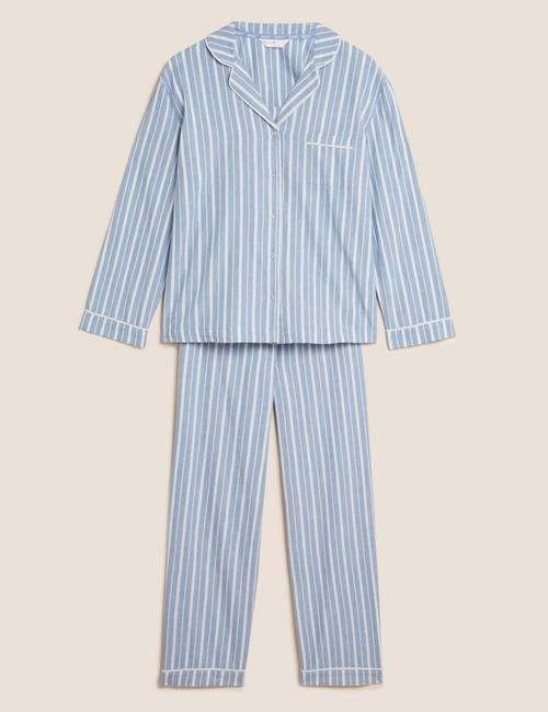 Mavi Saf Pamuklu Cool Comfort™ Pijama Takımı