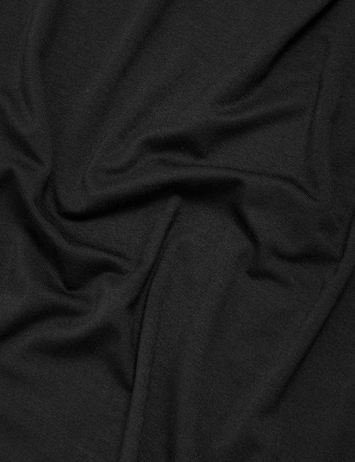 Siyah Yuvarlak Yaka Örme Midi Elbise