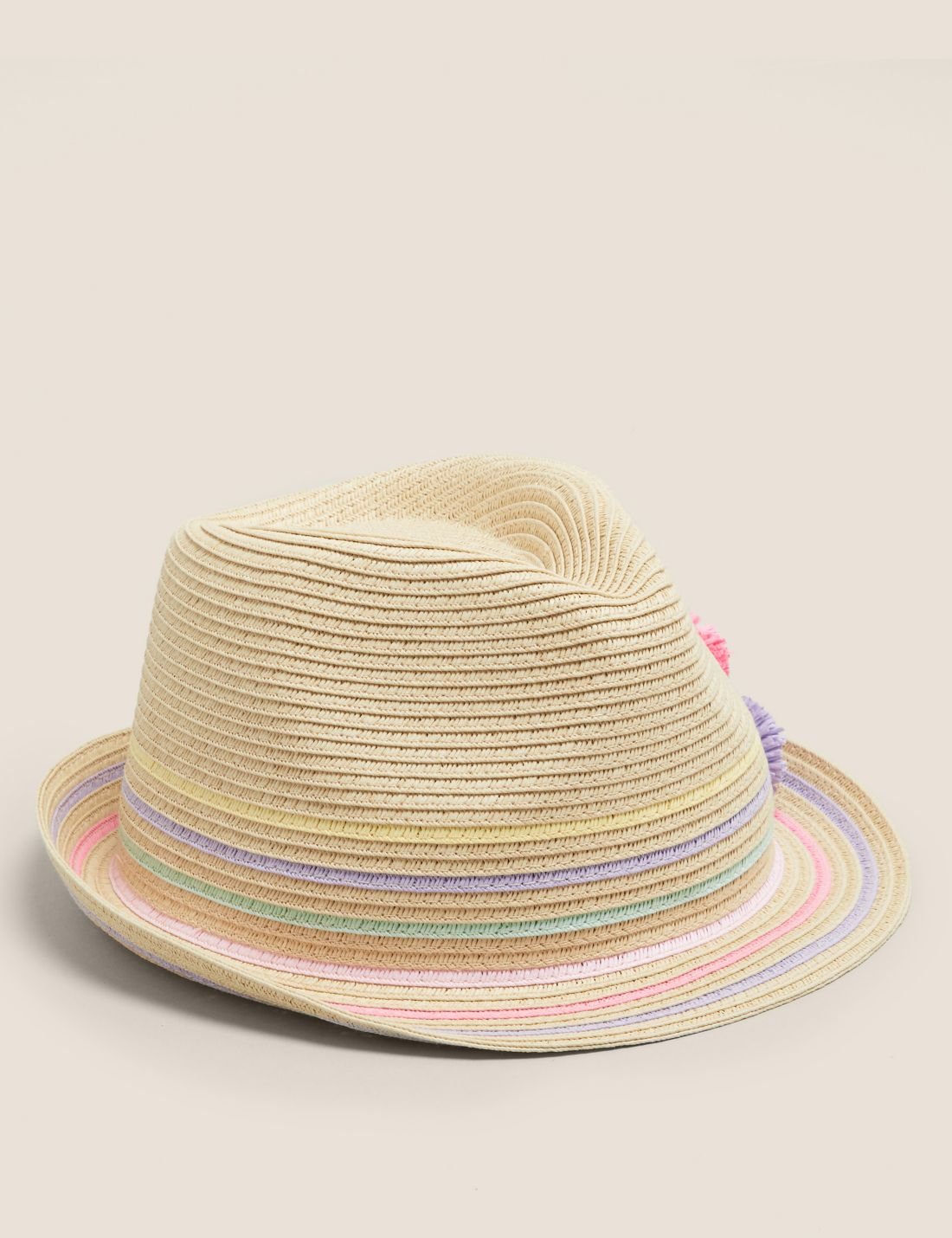 Ponpon Detaylı Hasır Şapka (0-13 Yaş)