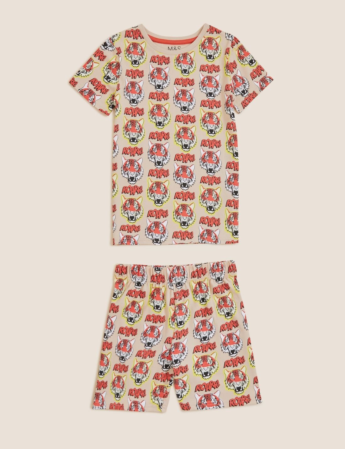 Kaplan Desenli Kısa Kollu Pijama Takımı