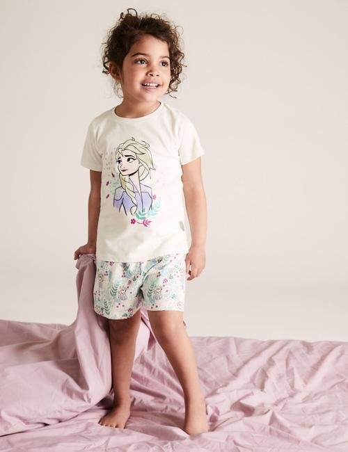 Multi Renk Disney Frozen™ Kısa Kollu Pijama Takımı (2-10 Yaş)