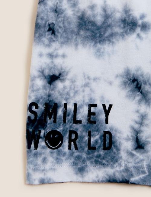 Gri Saf Pamuklu SmileyWorld® Pijama Takımı (6-16 Yaş)