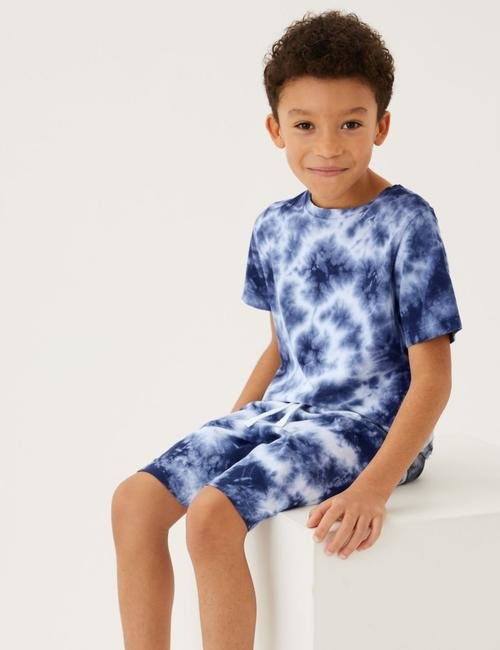 Mavi Saf Pamuklu 2'li Pijama Takımı (6-16 Yaş)