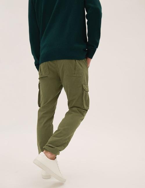 Yeşil Slim Fit Kargo Pantolon