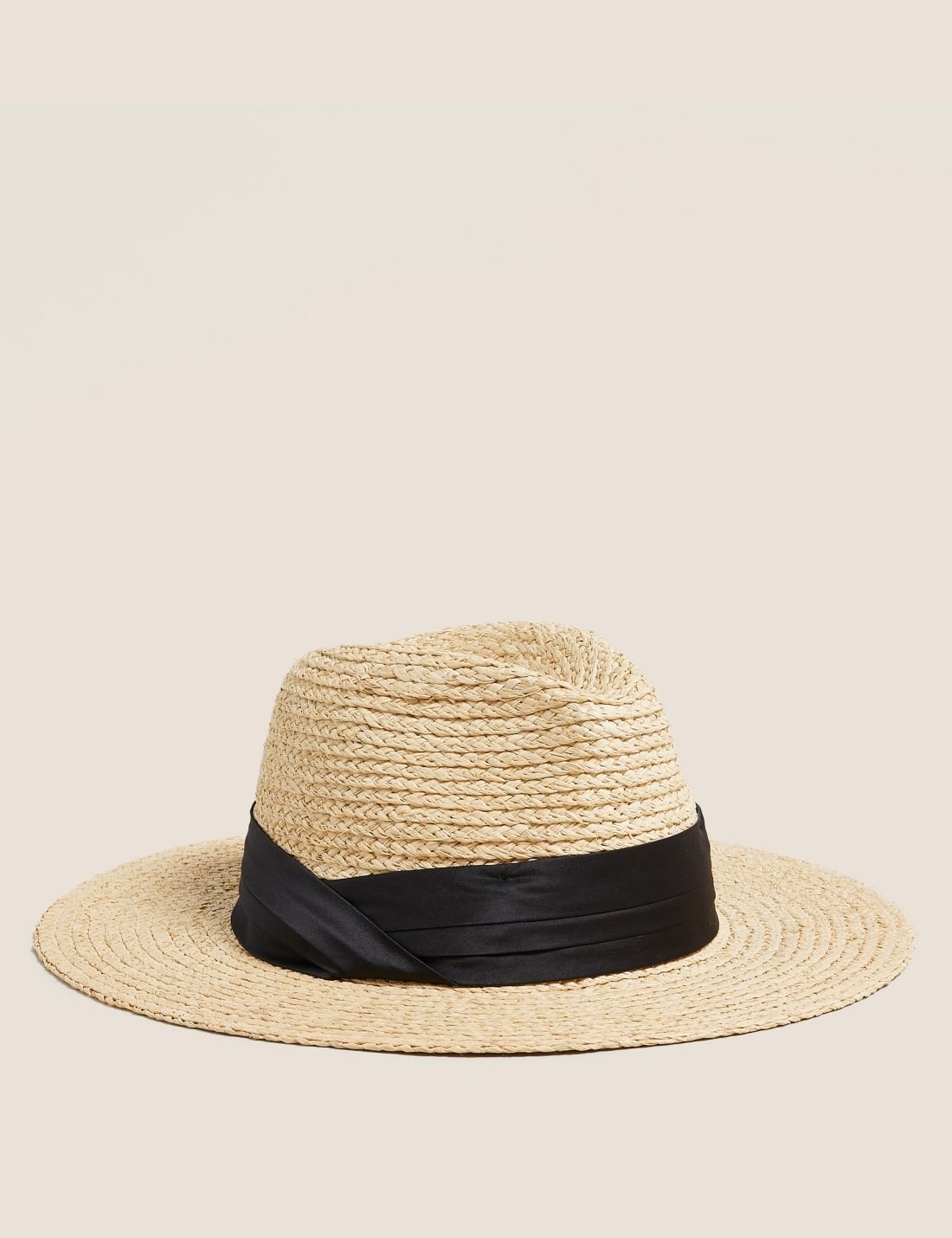 Şerit Detaylı Hasır Şapka