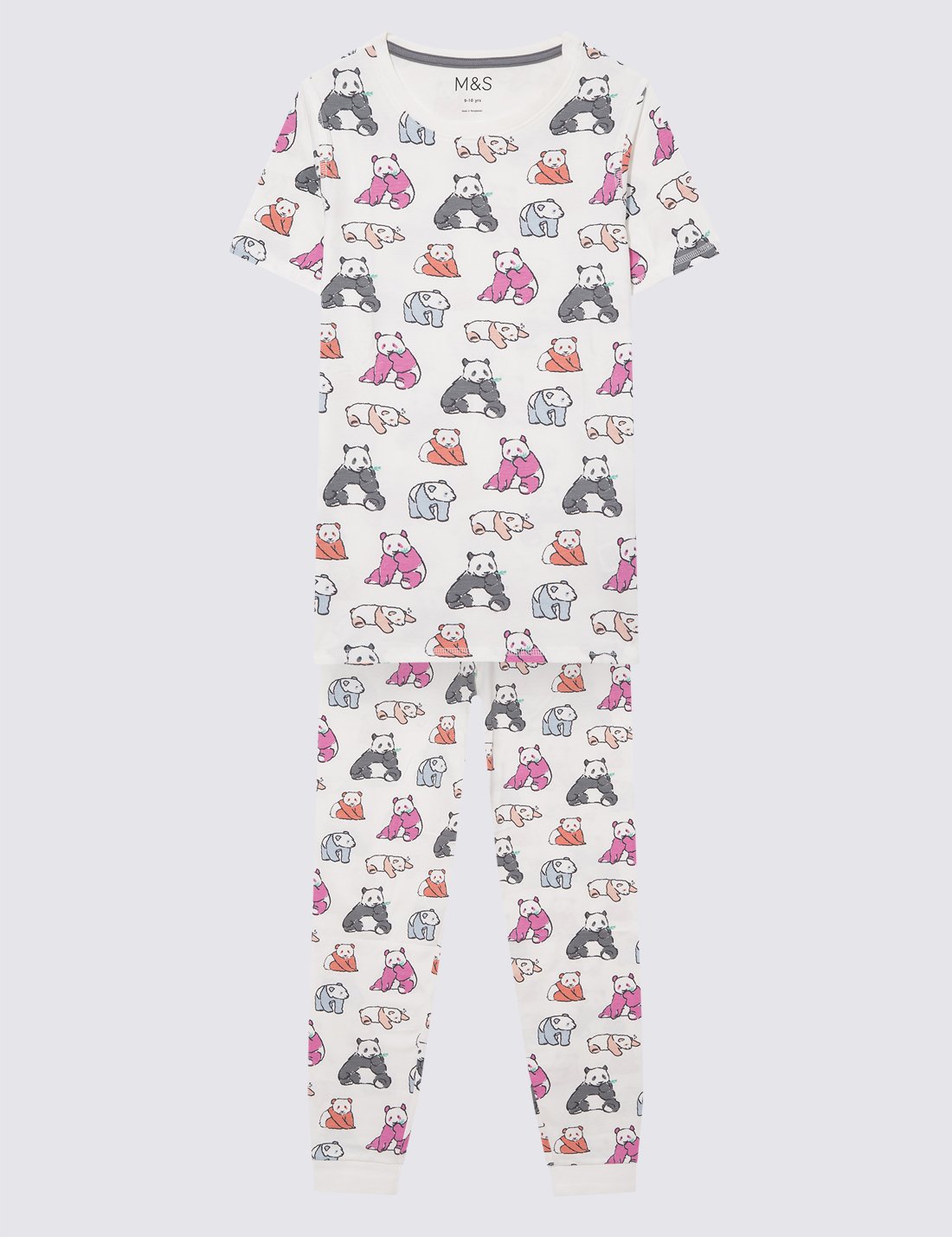 Panda Desenli Kısa Kollu Pijama Takımı