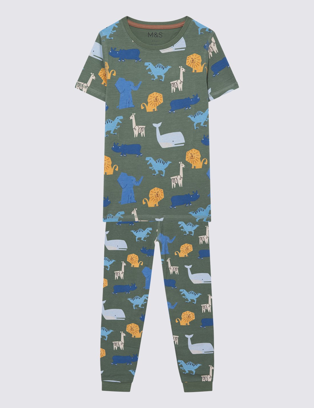Grafik Desenli Kısa Kollu Pijama Takımı