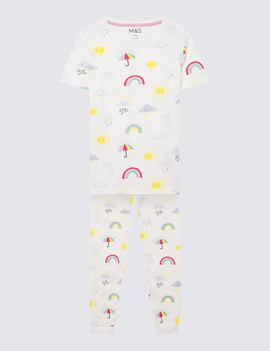 Grafik Desenli Kısa Kollu Pijama Takımı