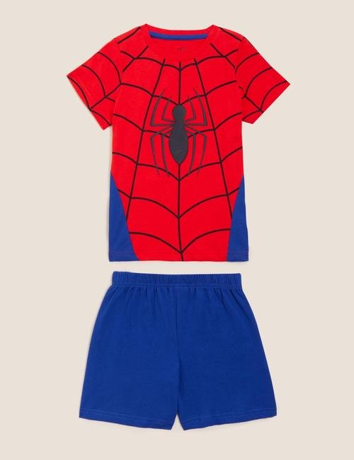 Kırmızı Saf Pamuklu Spider-Man™ Pijama Takımı (2-8 Yaş)