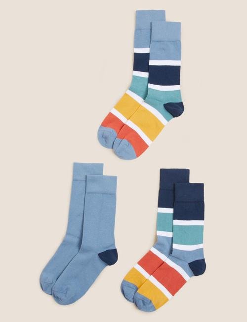 Multi Renk 3'lü Cool & Fresh™ Çorap Seti