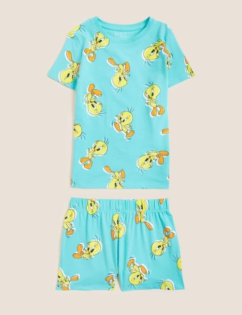 Mavi Tweety™ Kısa Kollu Pijama Takımı (6-16 Yaş)