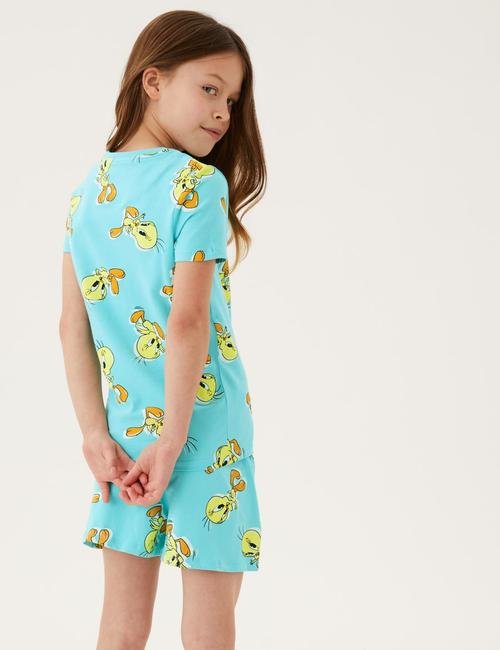 Mavi Tweety™ Kısa Kollu Pijama Takımı (6-16 Yaş)