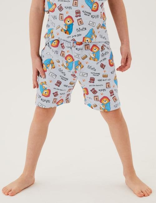 Gri Paddington™ Kısa Kollu Pijama Takımı (1-7 Yaş)