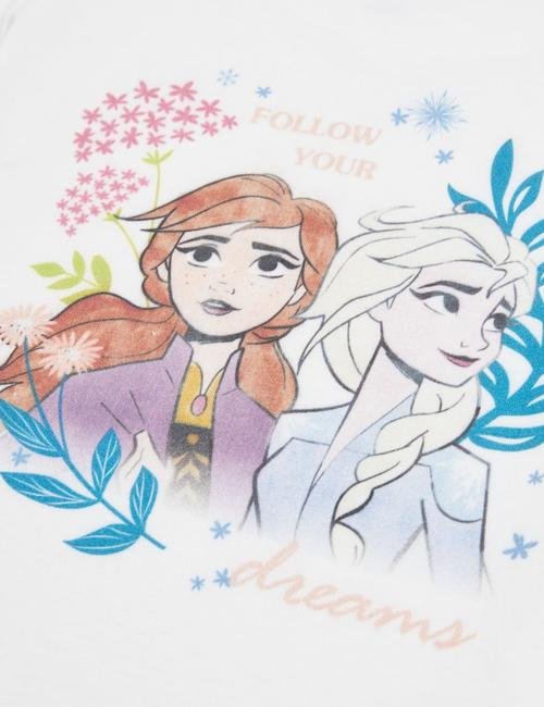 Krem Saf Pamuklu Frozen™ Pijama Takımı (2-10 Yaş)