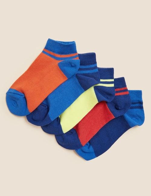 Multi Renk 5'li Renk Bloklu Trainer Çorap