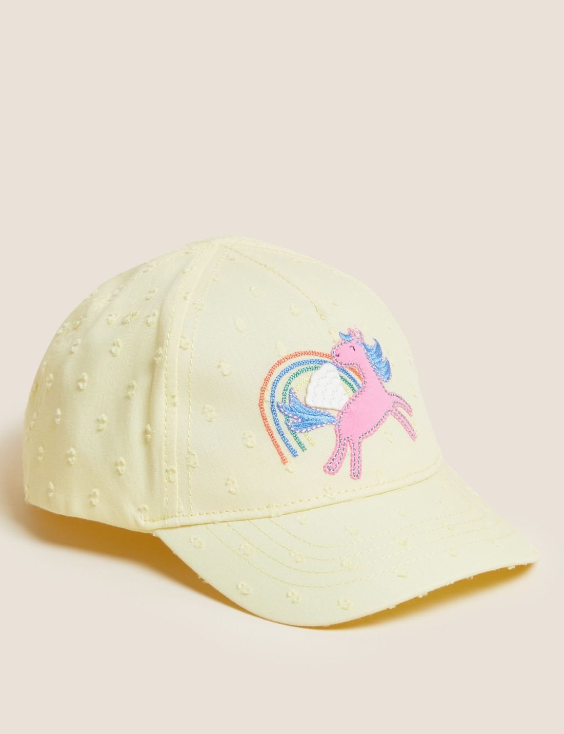 Saf Pamuklu Unicorn Desenli Şapka (1-6 Yaş)