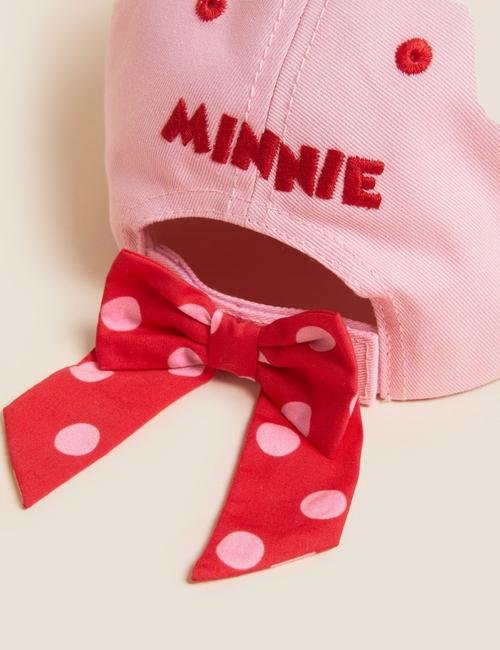 Pembe Saf Pamuklu Minnie Mouse™ Şapka (1-6 Yaş)