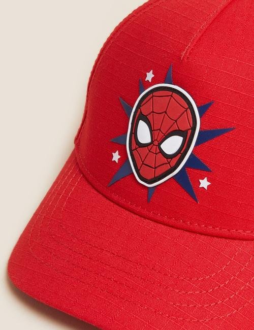 Kırmızı Saf Pamuklu Spider-Man™ Şapka (1-6 Yaş)