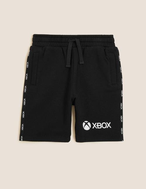 Siyah Regular Fit Xbox™ Şort (6-16 Yaş)