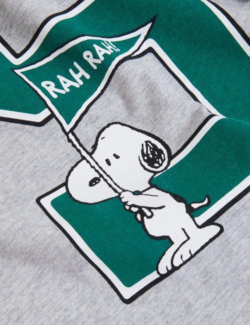 Gri Saf Pamuklu Snoopy™ T-Shirt