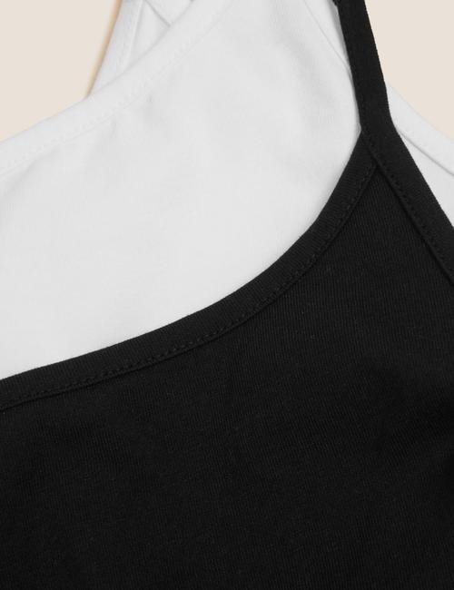 Siyah 2'li Fitted Fit Askılı T-Shirt Seti