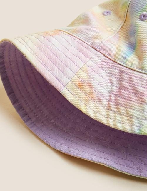 Multi Renk Saf Pamuklu Batik Desenli Şapka (1-13 Yaş)