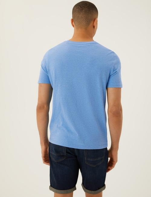 Mavi Saf Pamuklu Mr. Men™ T-Shirt