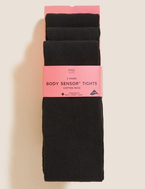 Siyah 3'lü Body Sensor™ Külotlu Çorap (2-16 Yaş)