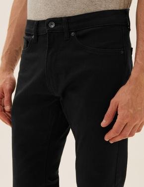 Erkek Siyah Slim Fit Jean Pantolon