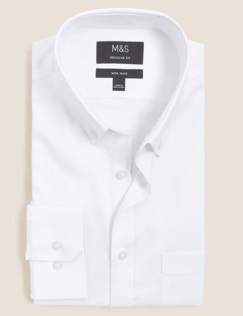 Beyaz Saf Pamuklu Oxford Gömlek