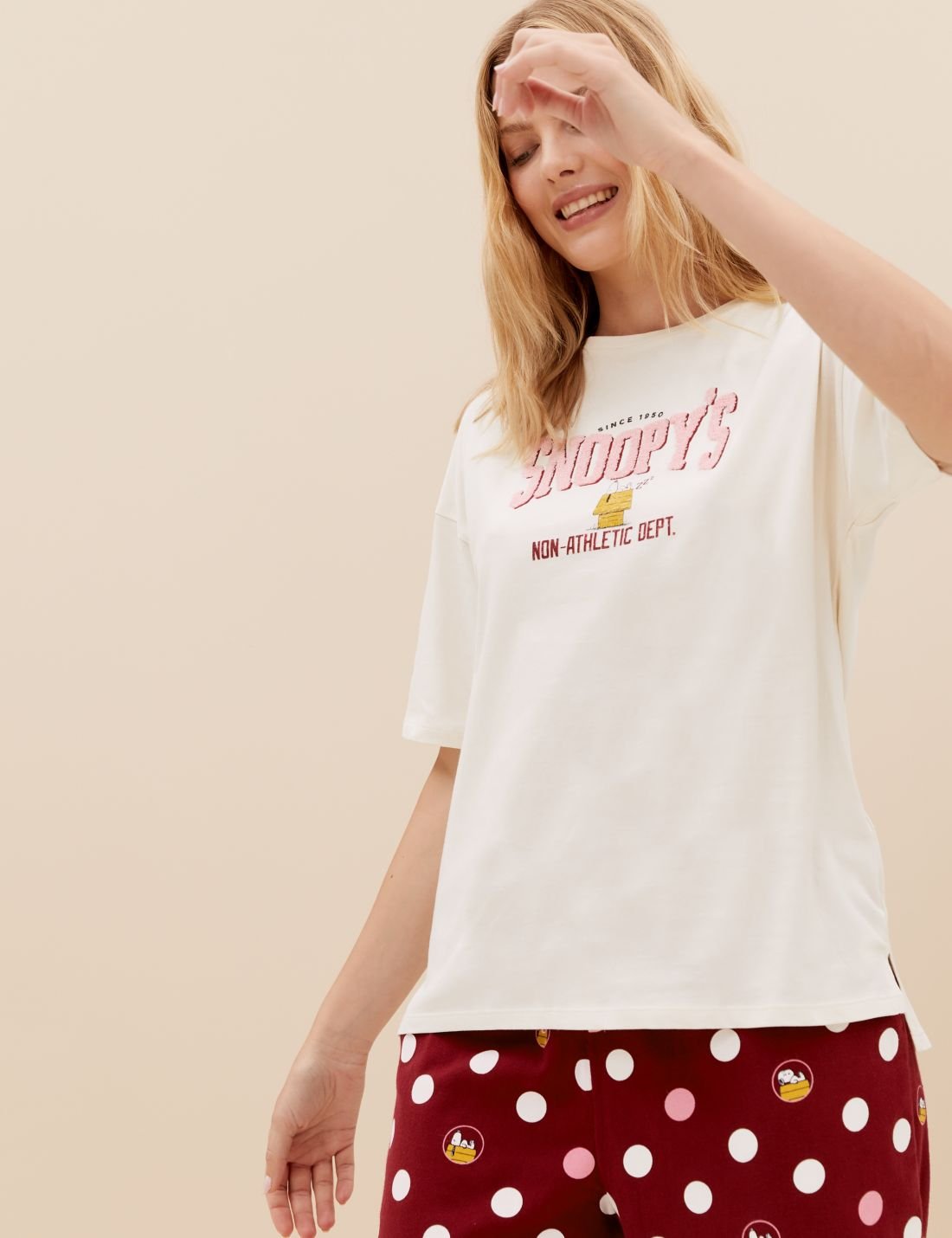 Saf Pamuklu Snoopy™ Pijama Takımı