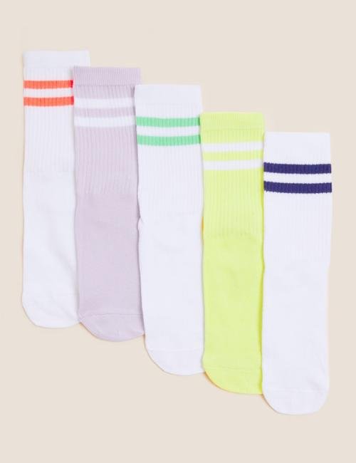 Multi Renk 5'li Çizgili Çorap