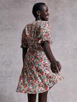 Kadın Multi Renk Çiçek Desenli Mini Elbise