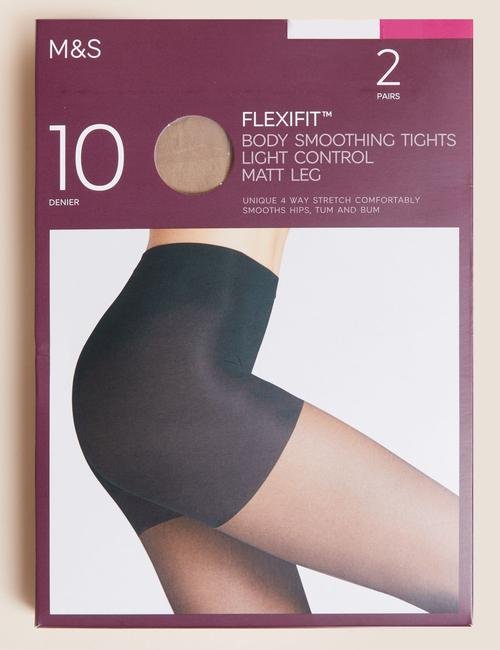 Krem 2'li Flexifit™ 10 Denye Külotlu Çorap Seti