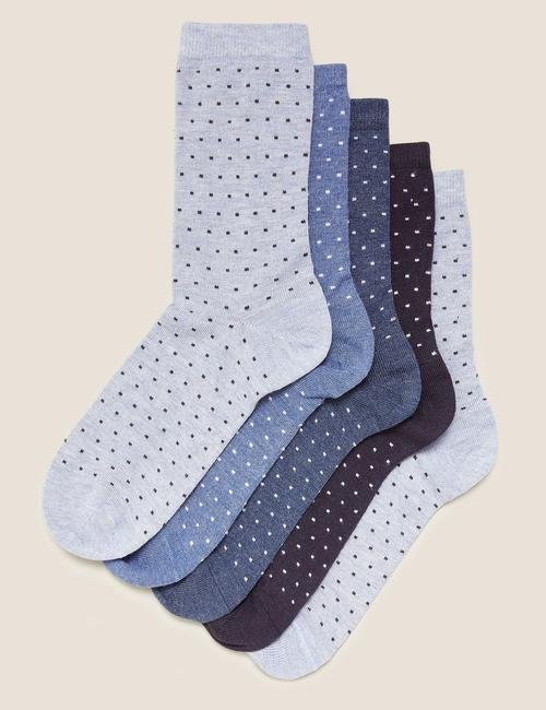 Mavi 5'li Freshfeet™ Çorap Seti