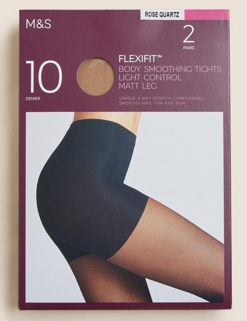 Pembe 2'li Flexifit™ 10 Denye Külotlu Çorap Seti