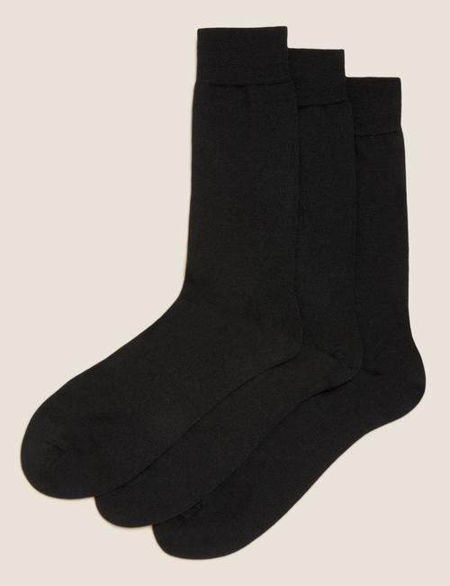Siyah 3'lü Yün Çorap Seti
