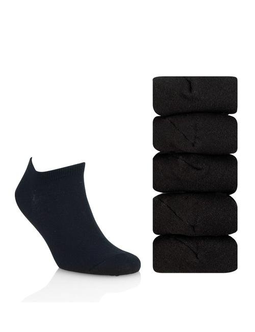 Siyah 5'li Yumuşak Tabanlı Çorap (Cool & Freshfeet™ Teknolojisi ile)