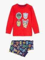 Çocuk Kırmızı Saf Pamuklu Avengers™ Pijama Takımı (3-12 Yaş)