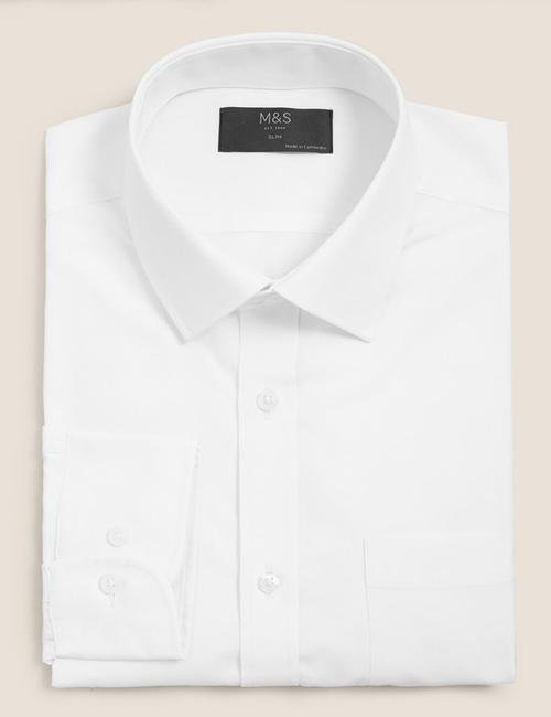 Beyaz 3'lü Slim Fit Gömlek Seti