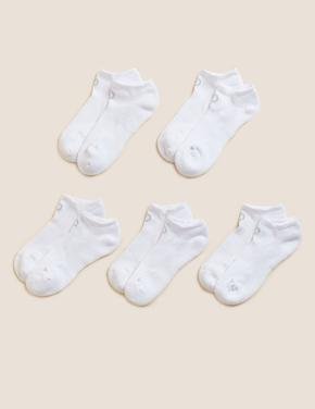Kadın Beyaz 5'li Freshfeet™ Spor Çorabı Seti