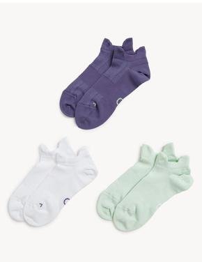 Kadın Yeşil 3'lü Freshfeet™ Spor Çorabı Seti